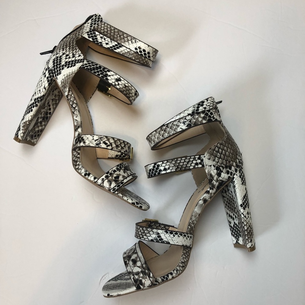 Shoes by QUPID faux-snake effect